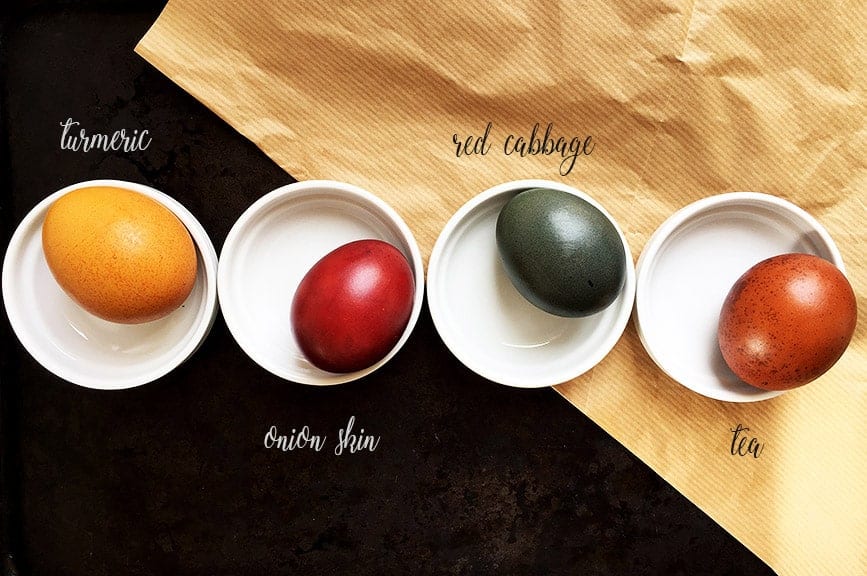 Natural dyes for eggs