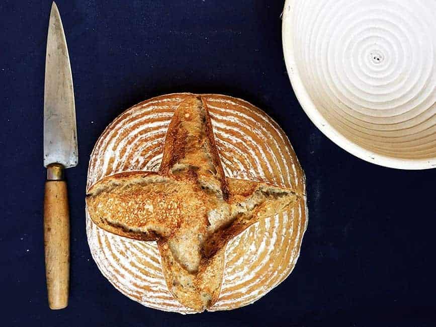 Homemade No Knead Sourdough Bread