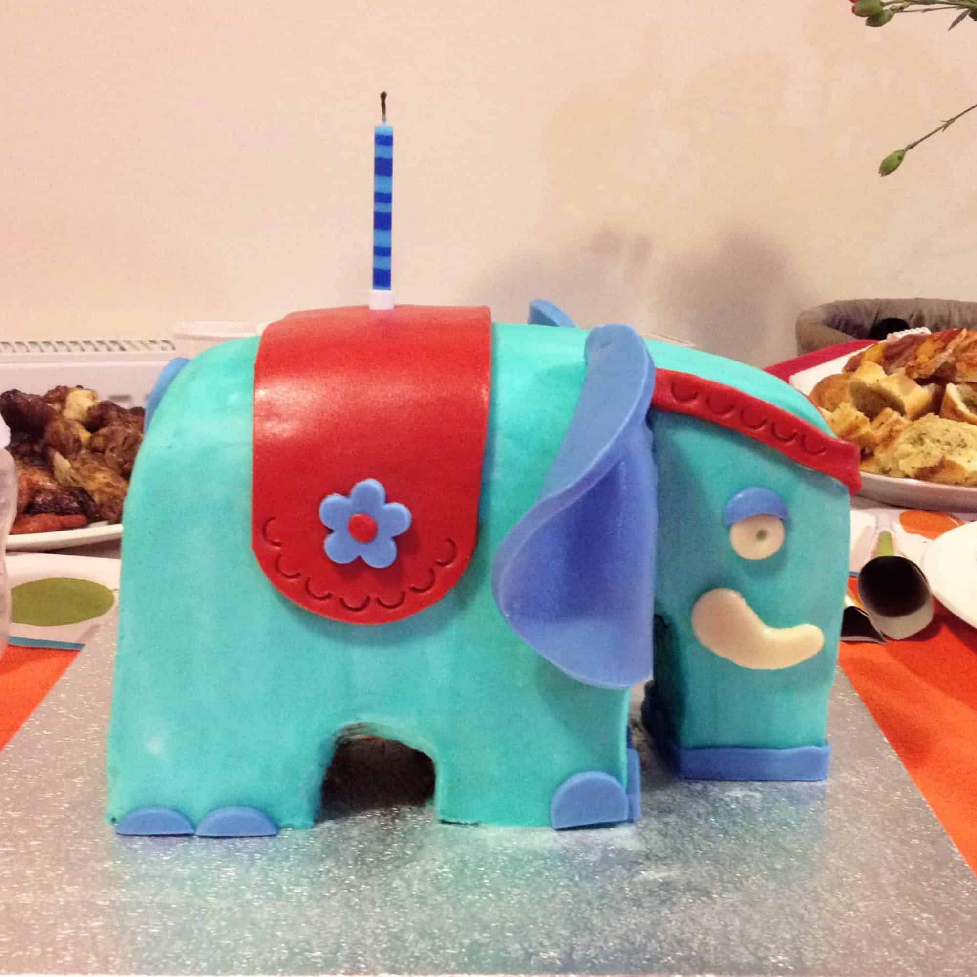 Elephant birthday cake