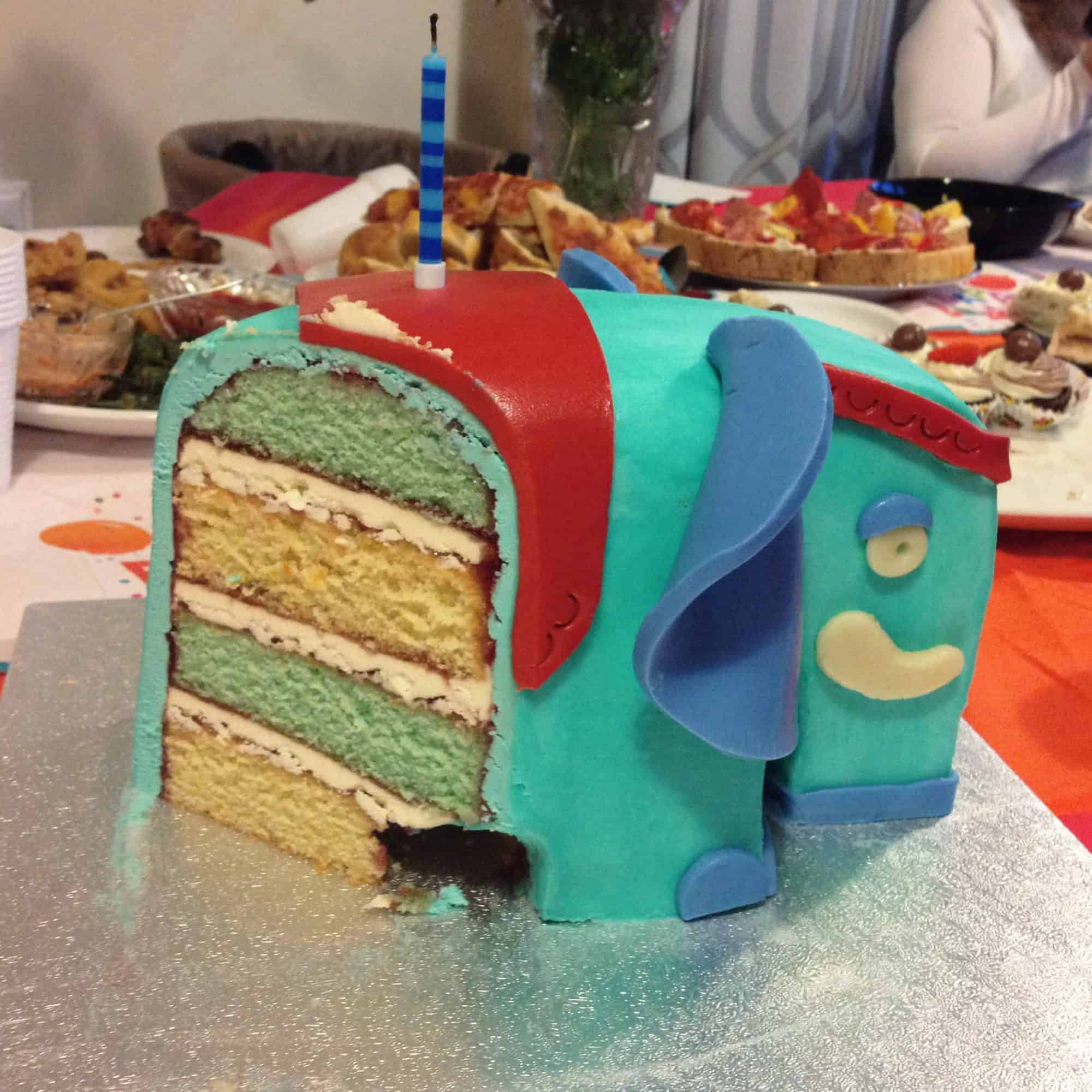 Elephant birthday cake