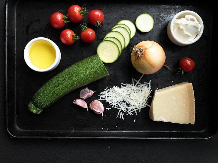 Courgette pasta ingredients