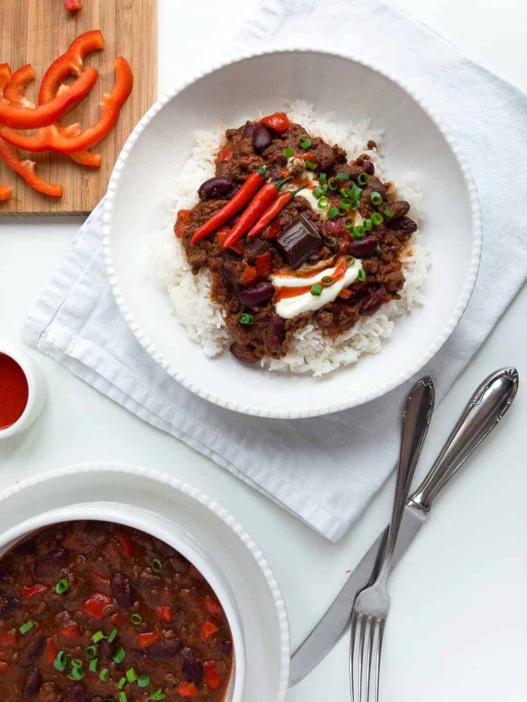 Chilli con carne from leftover bolognese