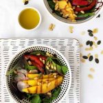 Green Mango and Pine Nuts Salad with Homemade Honey and Mustard Dressing