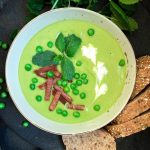 Easy Pea and Ham Soup with Mint