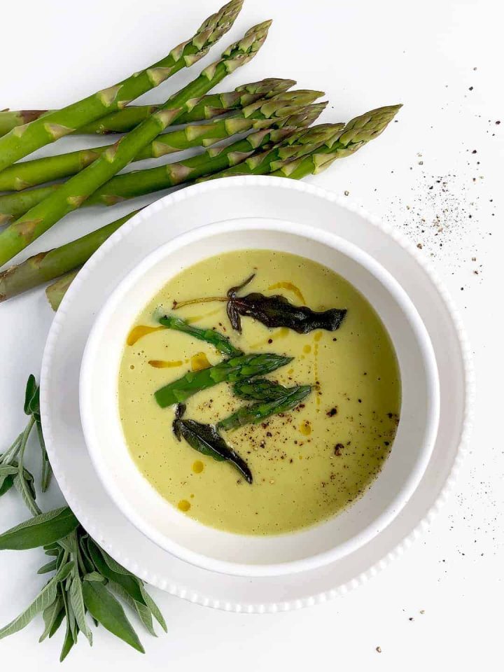 Asparagus Soup in a Bowl