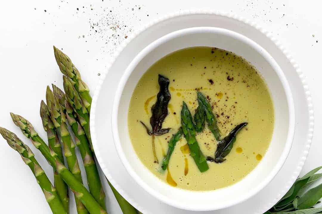Green Asparagus Soup with Sage