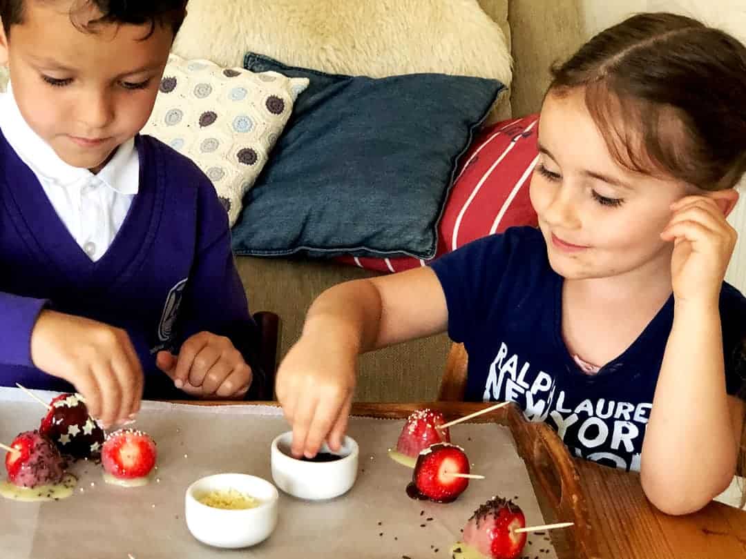 Decorating strawberries