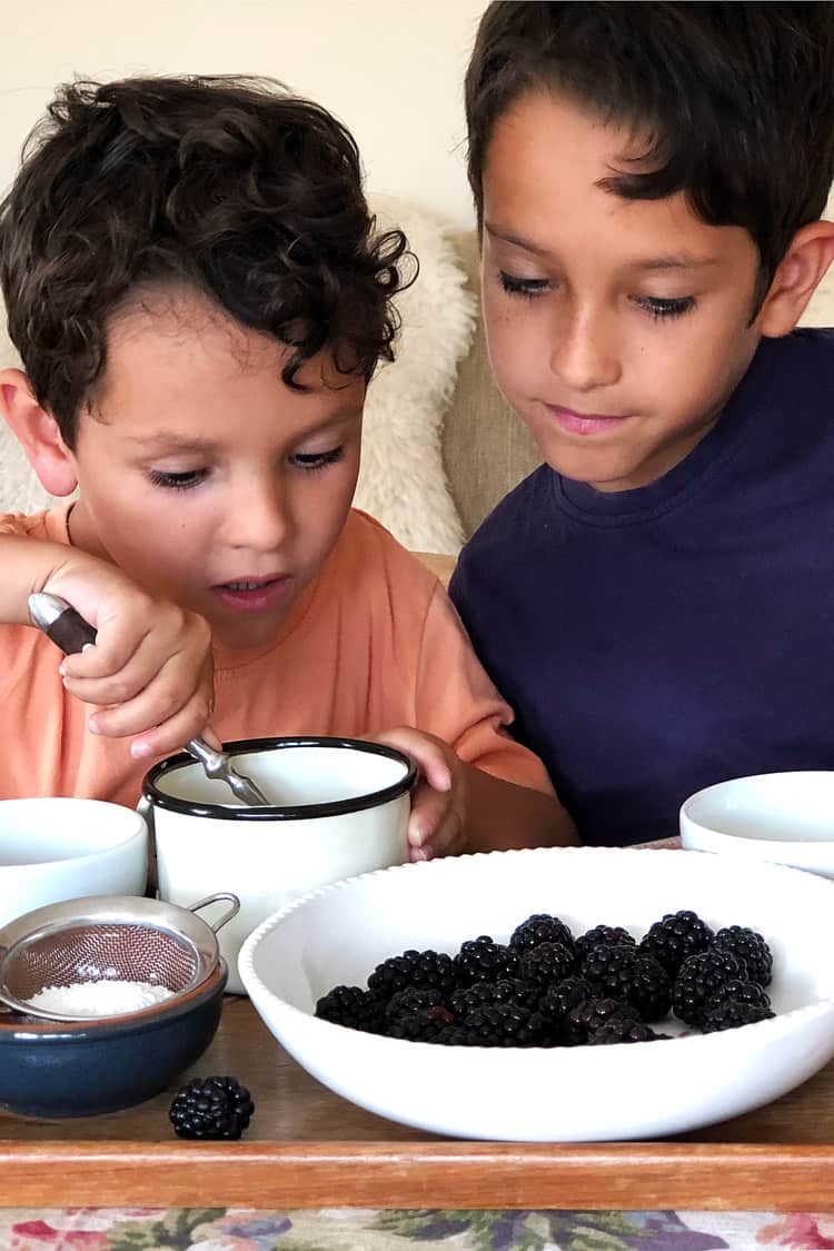 Simple blackberry dessert kids can make in a few minutes