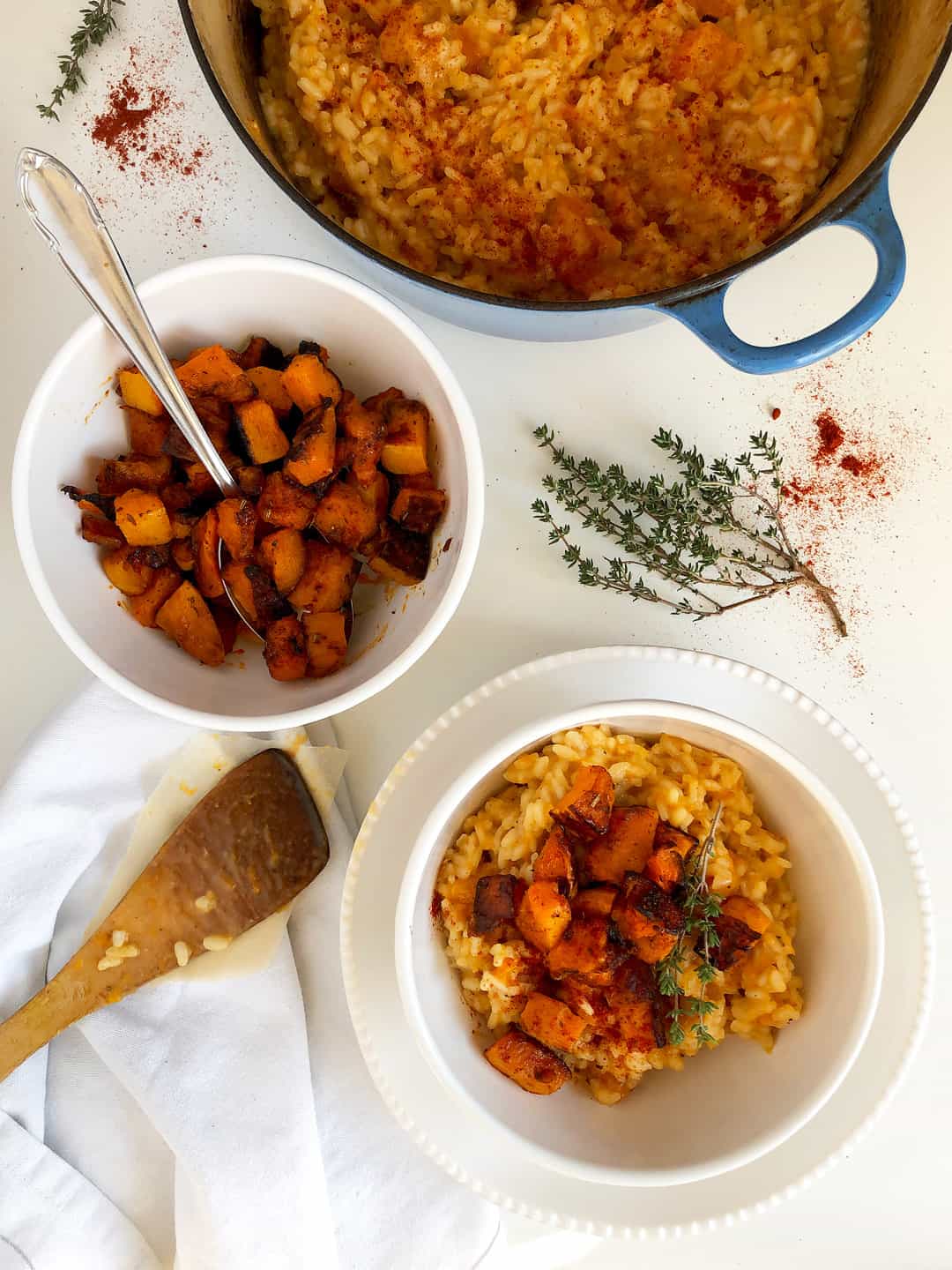 Creamy Risotto with butternut squash and thyme