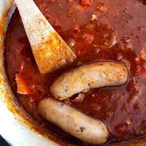 sausages in the casserole