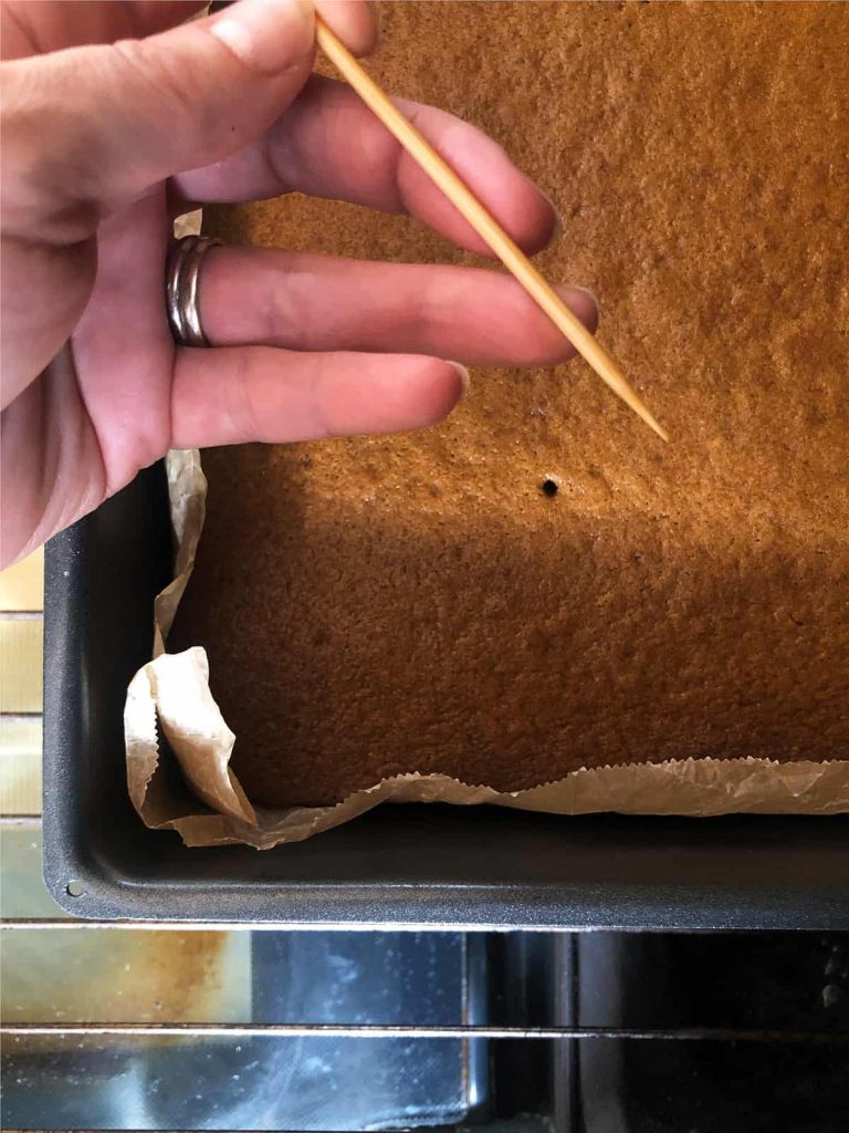 dry skewer cake test