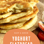 a stack of flatbreads - a pin for pinterest