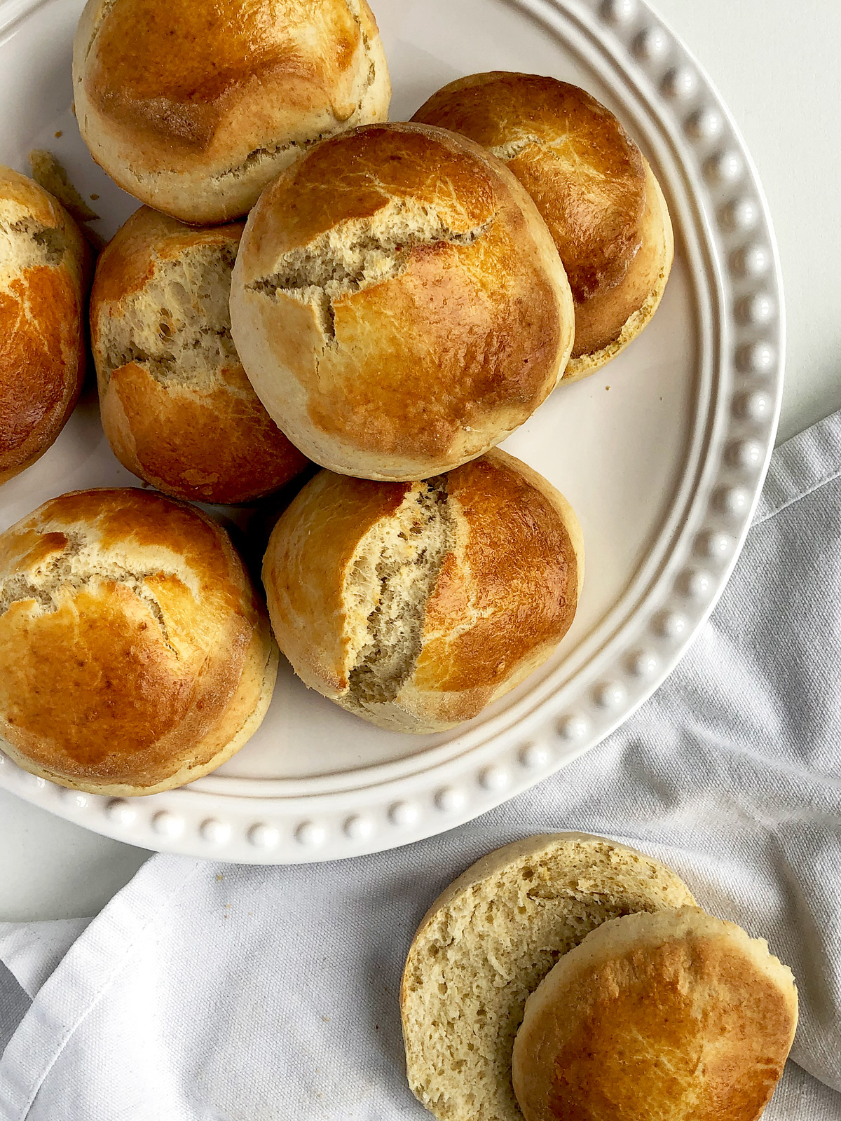 Scones with a crack at the top.