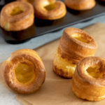 3 beautifuly risen, golden brown Yorkshire puddings.