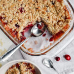 Christmas apple and cranberry cramble.